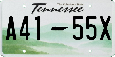 TN license plate A4155X