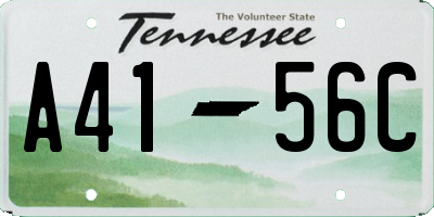 TN license plate A4156C