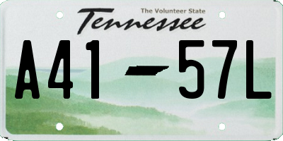 TN license plate A4157L