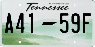 TN license plate A4159F