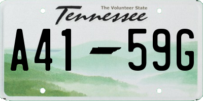 TN license plate A4159G