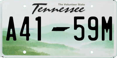 TN license plate A4159M