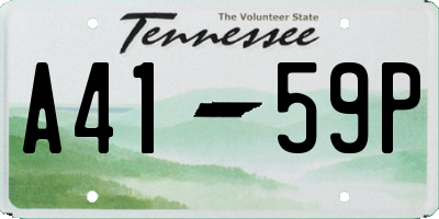 TN license plate A4159P