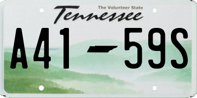 TN license plate A4159S