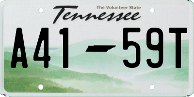 TN license plate A4159T