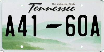 TN license plate A4160A