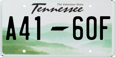 TN license plate A4160F