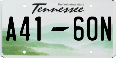 TN license plate A4160N