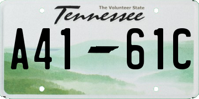 TN license plate A4161C