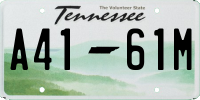 TN license plate A4161M