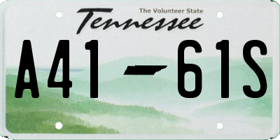 TN license plate A4161S