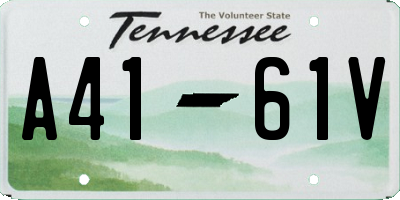 TN license plate A4161V