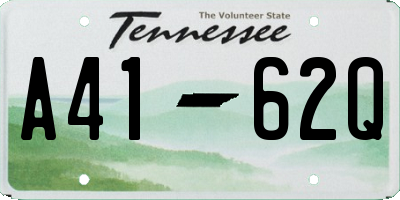 TN license plate A4162Q