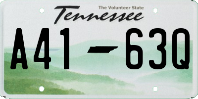 TN license plate A4163Q