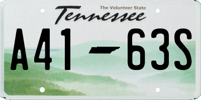 TN license plate A4163S