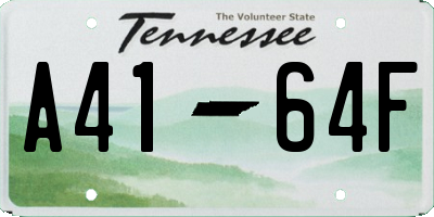TN license plate A4164F