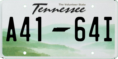 TN license plate A4164I