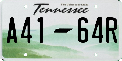 TN license plate A4164R