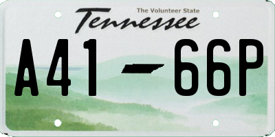 TN license plate A4166P