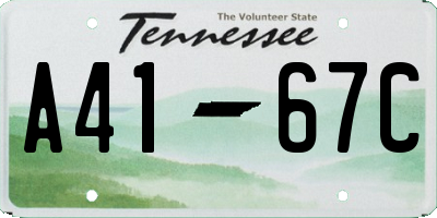 TN license plate A4167C