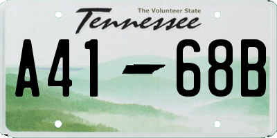 TN license plate A4168B