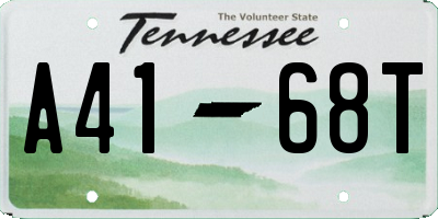 TN license plate A4168T