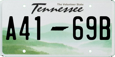 TN license plate A4169B