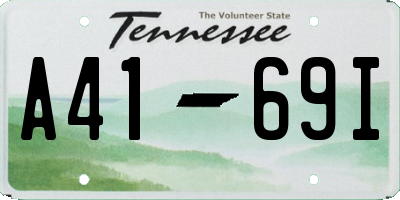 TN license plate A4169I