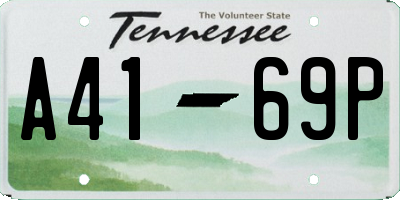 TN license plate A4169P