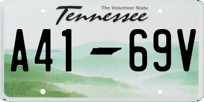 TN license plate A4169V