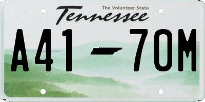 TN license plate A4170M