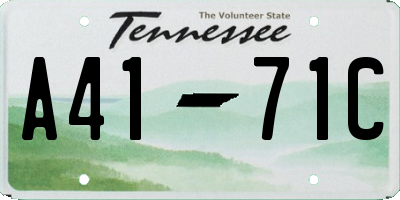 TN license plate A4171C