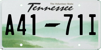 TN license plate A4171I