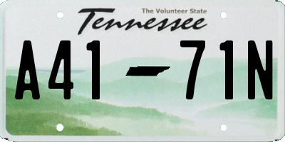 TN license plate A4171N