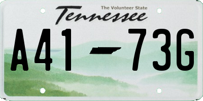 TN license plate A4173G