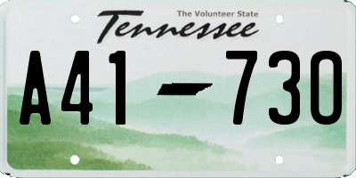 TN license plate A4173O