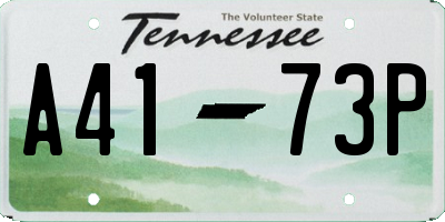 TN license plate A4173P