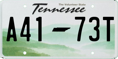 TN license plate A4173T