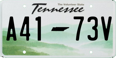 TN license plate A4173V