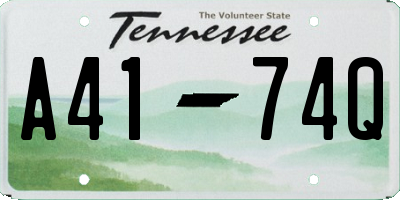 TN license plate A4174Q