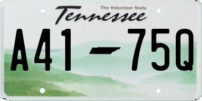 TN license plate A4175Q