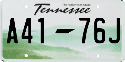 TN license plate A4176J