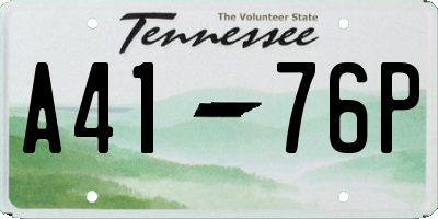TN license plate A4176P