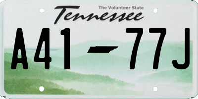 TN license plate A4177J