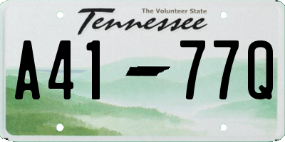 TN license plate A4177Q