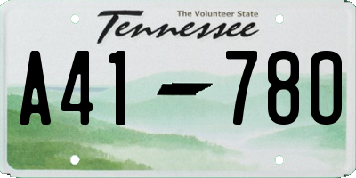 TN license plate A4178O