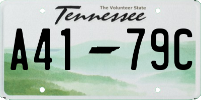 TN license plate A4179C