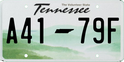 TN license plate A4179F