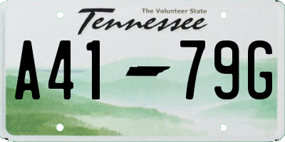 TN license plate A4179G