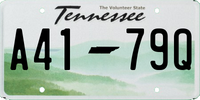 TN license plate A4179Q